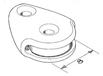 Block, ball raced, with 8 mm sheave