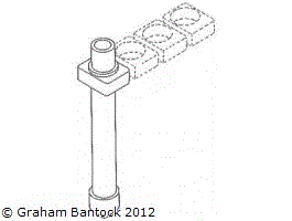 Mast blocks to adjust swing rig rake 30 X 22 - 4 set