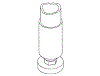 Heel fitting - ball raced 14 mm